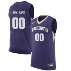 Custom Washington Huskies Jersey Name and Number College Basketball Purple Style