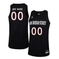 Custom San Diego State Aztecs Jersey College Basketball Name and Number Elite Black