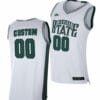 Custom Michigan State Spartans Jersey Name and Number College Basketball Home White