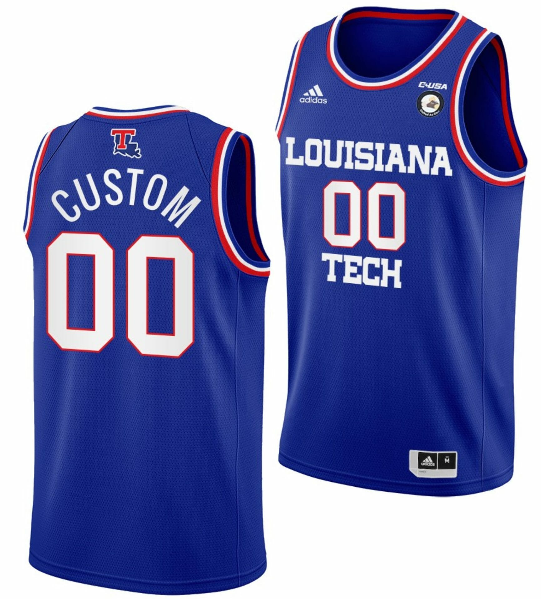 Custom Louisiana Tech Jersey Name and Number College Basketball Blue