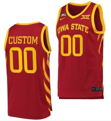 Custom Iowa State Jersey Name and Number College Basketball Cardinal