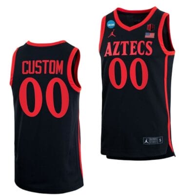 Custom San Diego State Aztecs Basketball Jersey 2023 NCAA March Madness Black
