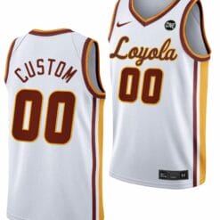 Custom Loyola Ramblers Jersey Name and Number College Basketball MVC Championship White