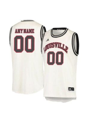 Custom Louisville Cardinals Jersey College Basketball Name and Number Cream Retro