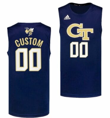 Custom Georgia Tech Jersey Name and Number College Basketball Navy Swingman