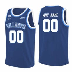 Custom Villanova Wildcats Jersey College Basketball Name and Number Blue