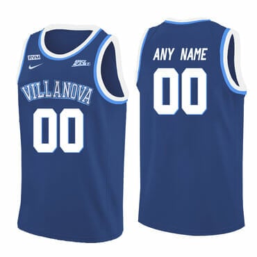 Custom Villanova Wildcats Jersey College Basketball Name and Number Blue