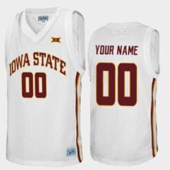 Custom Iowa State Jersey Name and Number College Basketball White Alumni