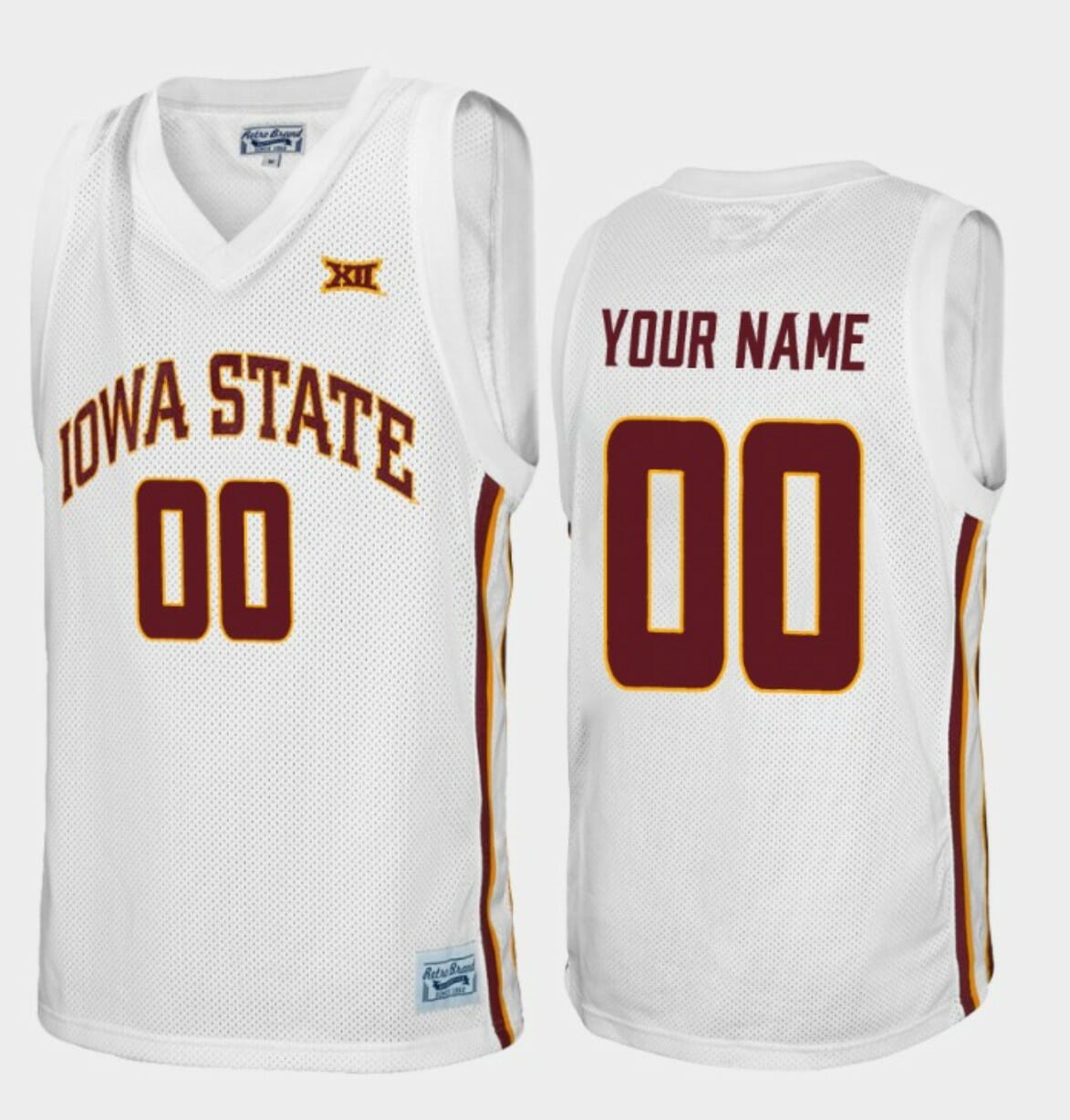 Custom Iowa State Jersey Name and Number College Basketball White Alumni