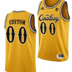 Custom Wyoming Cowboys Jersey Name and Number College Basketball Gold