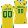 Custom Oregon Ducks Jersey Name and Number College Basketball NIL Pick-A-Player Gold