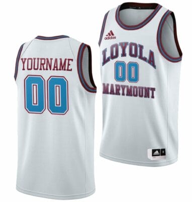 Custom Loyola Marymount Jersey Name and Number College Basketball White