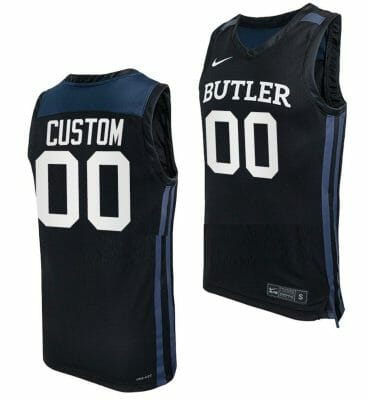 Custom Butler Bulldogs Jersey Name and Number College Basketball Black