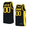 Custom Iowa Hawkeyes Jersey Basketball College Name and Number Black