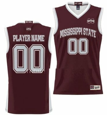 Custom Mississippi State Bulldogs Jersey Name and Number College Basketball NIL Pick-A-Player Maroon