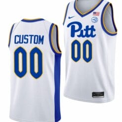 Custom Pitt Panthers Jersey Name and Number College Basketball Home White