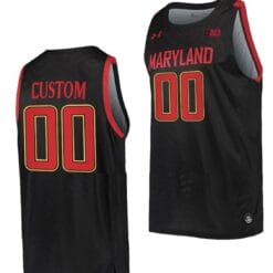 Custom Maryland Terrapins Jersey Name and Number NCAA College Basketball Black