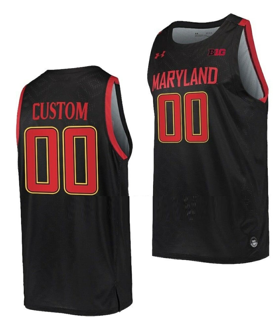 Custom Maryland Terrapins Jersey Name and Number NCAA College Basketball Black