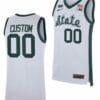 Custom Michigan State Spartans Jersey Name and Number College Basketball Limited Retro White