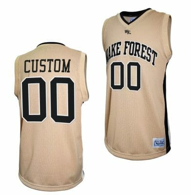 Custom Wake Forest Demon Deacons Jersey Name and Number College Basketball Retro Gold