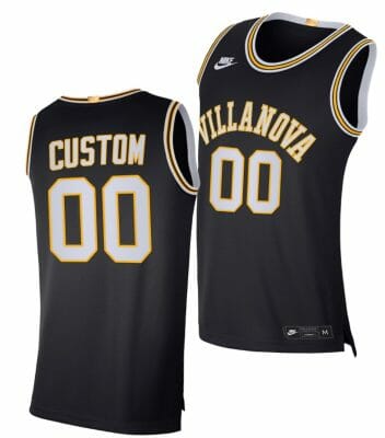 Custom Villanova Wildcat Jersey Name and Number College Basketball Black Retro Elite