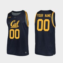 Custom California Golden Bears Jersey Name, Number College Basketball Navy
