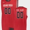 Custom Texas Tech Jersey Red Raiders Name and Number College Basketball Red Replica