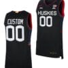 Custom UConn Huskies Jersey College Basketball Black Limited Big East