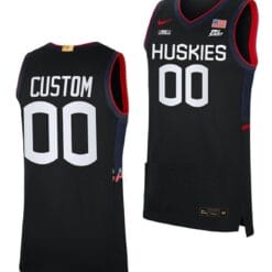 Custom UConn Huskies Jersey College Basketball Black Limited Big East