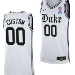 Custom Duke Blue Devils Jersey Namd and Number Cameron Brotherhood College Basketball White