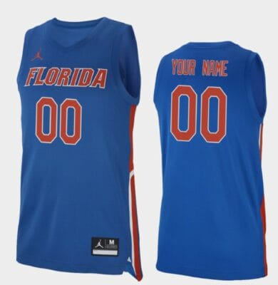 Custom Florida Gators Jersey Name and Number College Basketball Replica Royal