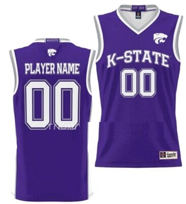 Custom Kansas State Jersey Name and Number Basketball NIL Pick-A-Player Purple