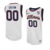 Custom Illinois Fighting Jersey Basketball College Name and Number Swingman White