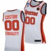Custom Syracuse Orange Jersey Name and Number College Basketball March Madness Sweet 16 Equality White