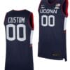 Custom UConn Huskies Jersey Name And Number College Basketball Away Navy Big East