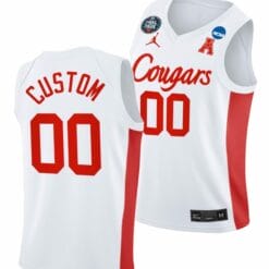 Custom Houston Cougars Jersey Name and Number College Basketball March Madness Final Four White Classic
