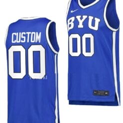 Custom BYU Cougars Jersey Name and Number College Basketball Royal