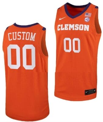 Custom Clemson Tigers Jersey Name and Number College Basketball Orange
