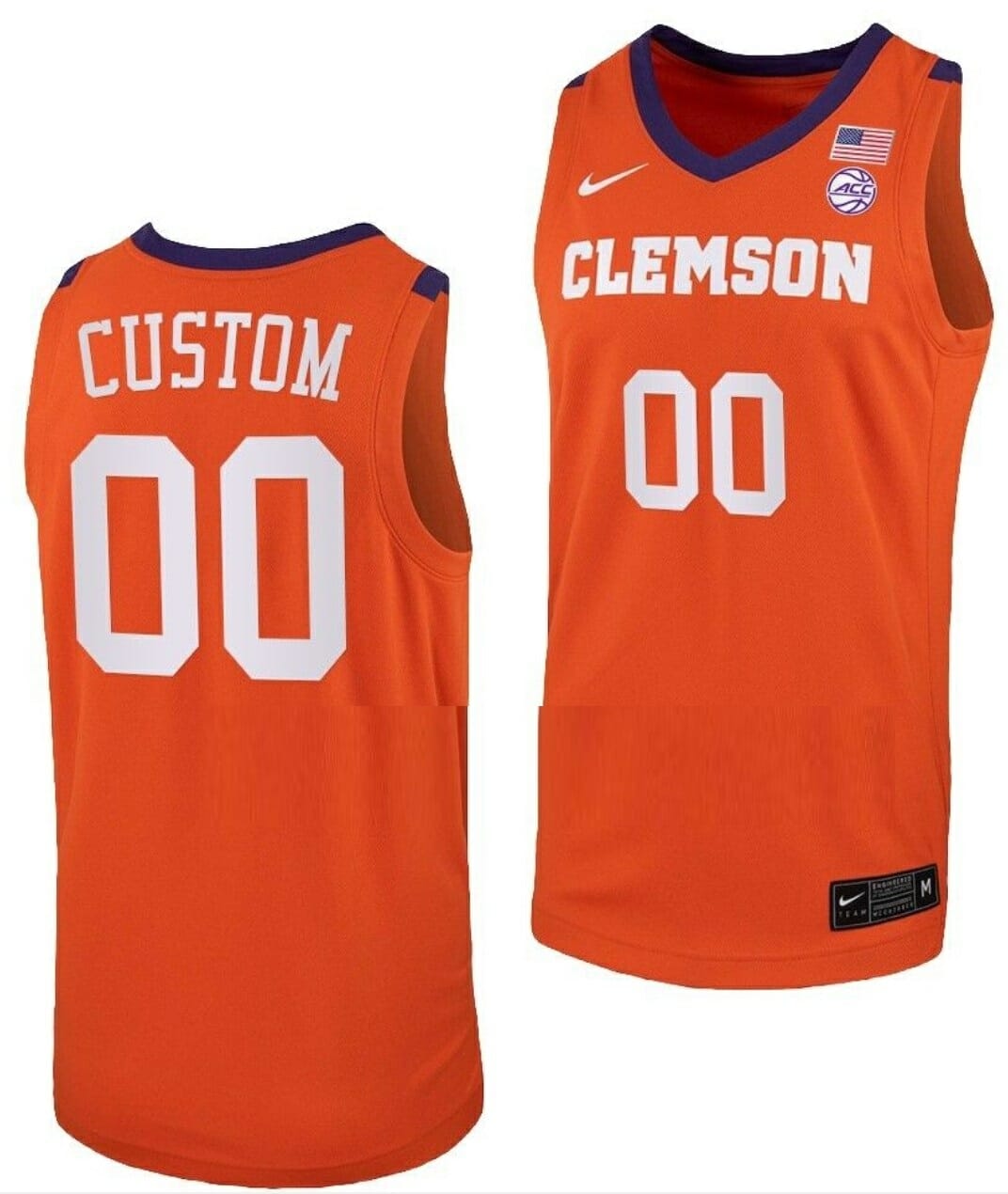 Custom Clemson Tigers Jersey Name and Number College Basketball Orange