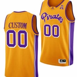 Custom ECU Pirates Jersey Name and Number College Basketball Gold