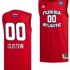 Custom FAU Owls Jersey Name and Number Basketball 2023 NCAA March Madness Red