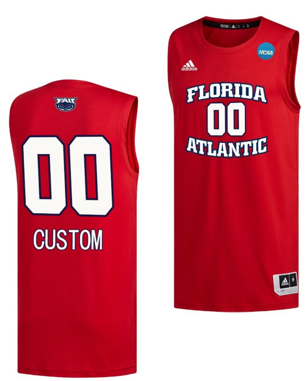 Custom FAU Owls Jersey Name and Number Basketball 2023 NCAA March Madness Red