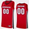 Custom Georgia Bulldogs Jersey Name and Number College Basketball Red