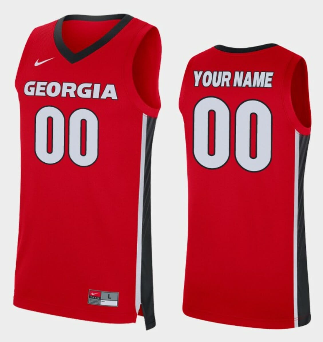 Custom Georgia Bulldogs Jersey Name and Number College Basketball Red