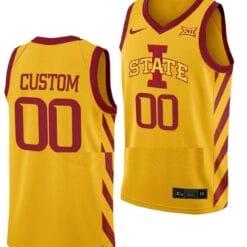 Custom Iowa State Jersey Name and Number College Basketball Gold