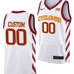Custom Iowa State Jersey Name and Number College Basketball White