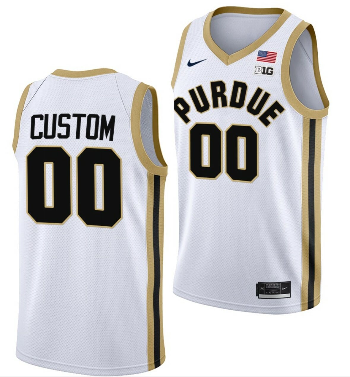 Custom Purdue Boilermakers Jersey Name And Number College Basketball White