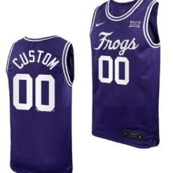 Custom TCU Horned Frogs Jersey Name And Number College Basketball Purple