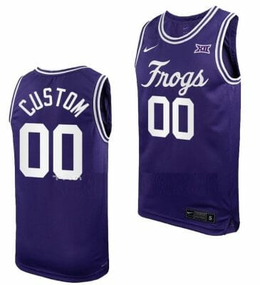 Custom TCU Horned Frogs Jersey Name And Number College Basketball Purple