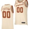 Custom Texas Longhorns Jersey Name And Number College Basketball Cream Retro